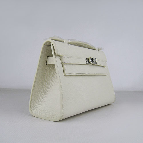 AAA Hermes Kelly 22 CM France Leather Handbag Beige H008 On Sale - Click Image to Close